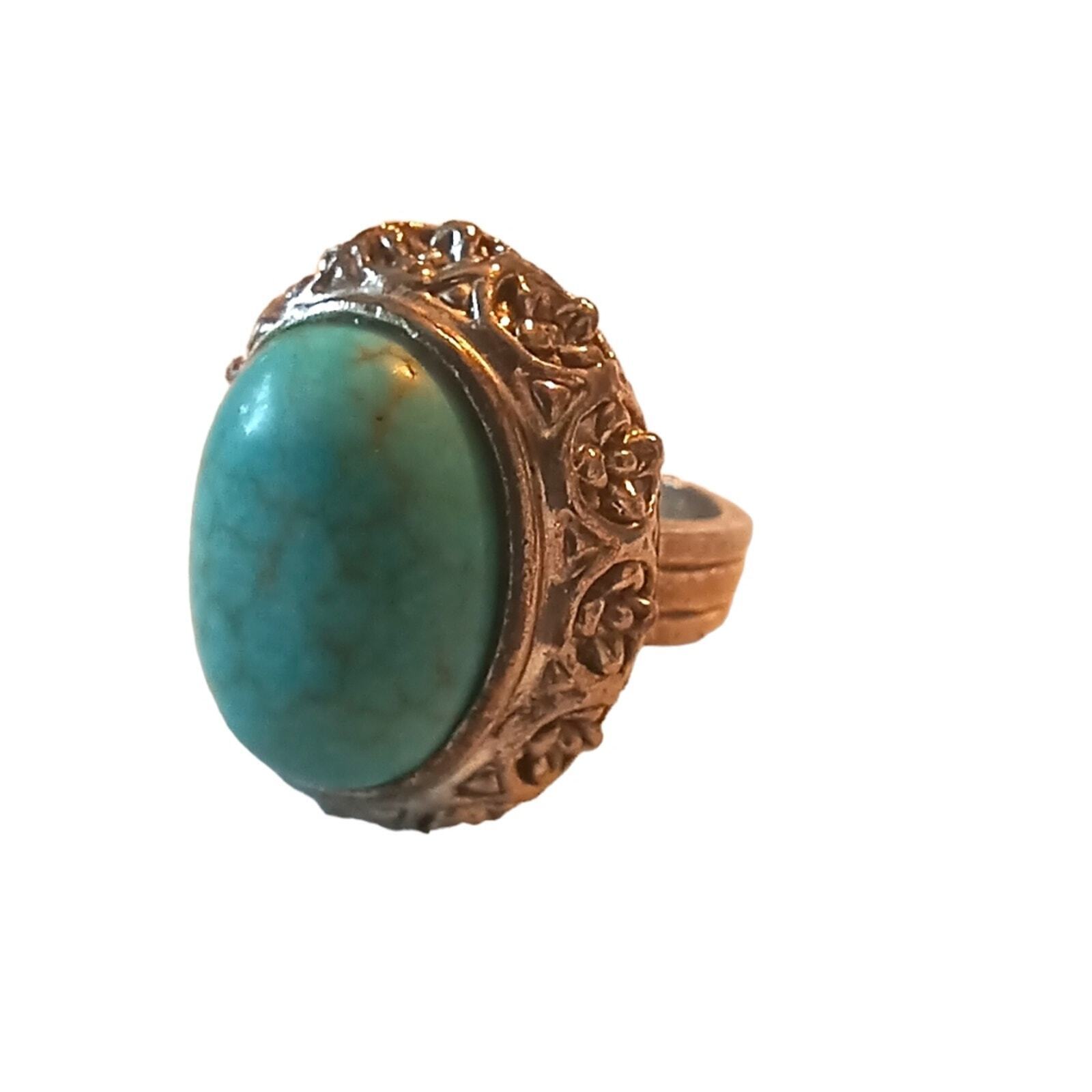 Southwestern Turquoise Bohemian Statement Ring for Women