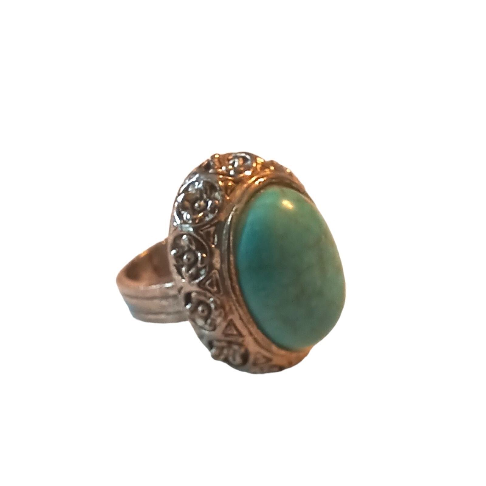 Southwestern Turquoise Bohemian Statement Ring for Women