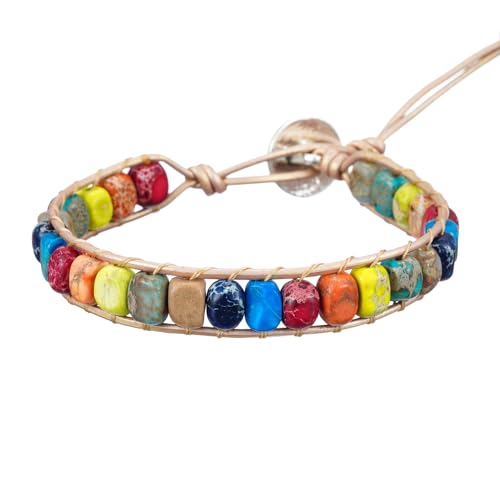 Handmade Plumiss Boho 7 Chakra Wrap Bracelet