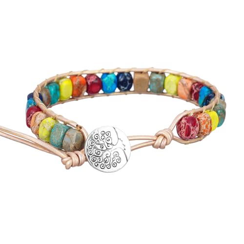 Handmade Plumiss Boho 7 Chakra Wrap Bracelet