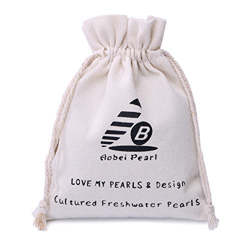 Black Genuine Leather Pearl Choker Necklace by Aobei Pearl