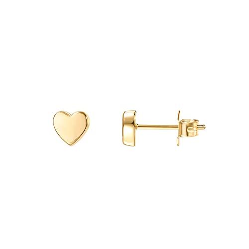 Tiny Heart Gold Plated Sterling Silver Earrings