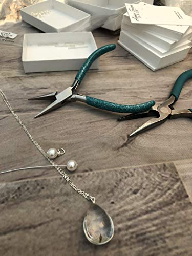 Glass Dandelion Wish Necklace with Swarovski Pearl Charm