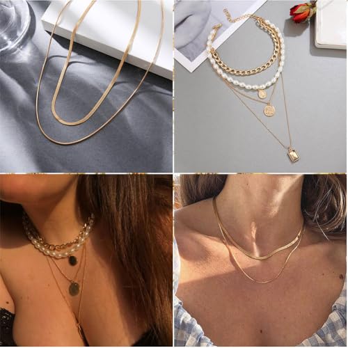 Handmade Gold Jewelry Set: Necklace, Bracelet, Earring, Rings