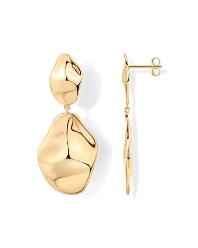 14K Gold Plated Teardrop Dangle Earrings for Women
