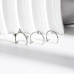 Stainless Steel Fake Nose and Septum Hoop Rings