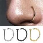 Punk Non-Piercing Stainless Steel Nose Clip Earrings