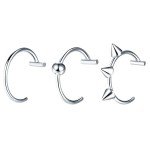Stainless Steel Fake Nose and Septum Hoop Rings