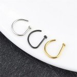 Punk Non-Piercing Stainless Steel Nose Clip Earrings