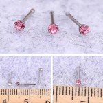Crystal Stainless Steel Nose Ring and Stud Set