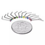 Crystal Stainless Steel Nose Ring and Stud Set