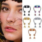 5pcs Stainless Steel Fake Nose Ring Set