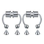 Magnetic Clip-On Nose Rings - Faux Septum Style