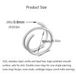 Double Twist Nose Rings – Stainless Steel Set