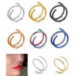 Stainless Steel Double Layer Spiral Nose Ring