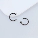 2/6 Pcs Stainless Steel Nose & Lip Rings