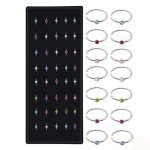 Multicolor Crystal C Shape Nose Ring Set