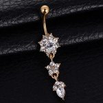ZAKOL Flower Crystal Zircon Belly Button Ring