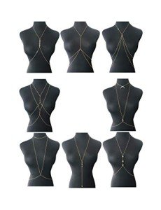 8-Piece Gold Body Chain Jewelry Set for Women