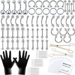 84 PCS Body Piercing Kit for All Types