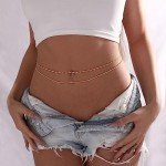 Gold Plated Layered Body Chain for Women