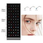 Colorful 120pcs L-Shaped Stainless Steel Nose Studs
