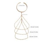 Gold Crystal Bead Tassel Arm Chain Bracelet