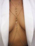 Gold Plated Crystal Layering Body Chain