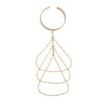 Gold Crystal Bead Tassel Arm Chain Bracelet