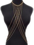 Layered Gold Body Chain with Tassels for Women