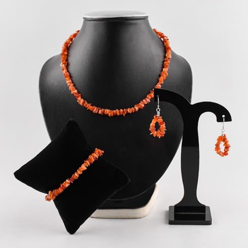 Mexican Fire Opal Crystal Bead Jewelry Set