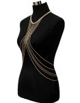 Layered Gold Body Chain with Tassels for Women