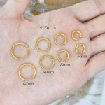 Gold Hoop Earrings Set - 4 Pairs for Everyone