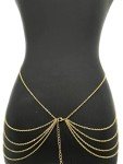 Layered Gold Body Chain with Tassels for Women