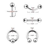 120PC Body Piercing Jewelry Set - Mixed Styles