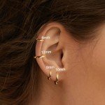 Gold Hoop Earrings Set - 4 Pairs for Everyone