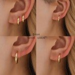 Gold Hoop Earrings Set - 4 Pairs for Everyone