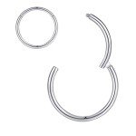 Seamless Silver Septum Clicker Ring 8mm