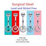 15 PCS Colorful Surgical Steel Belly Button Rings