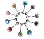 15 PCS Colorful Surgical Steel Belly Button Rings