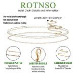 Dainty 14K Gold Plated Pearl Bead Belly Chain