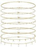 8Pcs 18K Gold Plated Belly Chain Set for Women