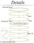 8Pcs 18K Gold Plated Belly Chain Set for Women