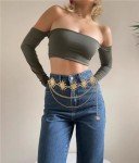 Boho Sun Moon Multilayer Waist Chain Belt