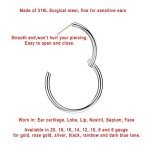 Small Silver Nose Rings – 18 Gauge Hoop Jewelry