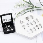 15Pcs Dangle Belly Button Rings for Women
