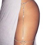 Rhinestone Heart Leg and Waist Chain Jewelry