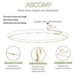 14K Gold Plated Women's Adjustable Waist Chain