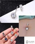 Clear CZ Belly Button Rings - Surgical Steel