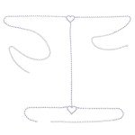 Rhinestone Heart Leg and Waist Chain Jewelry